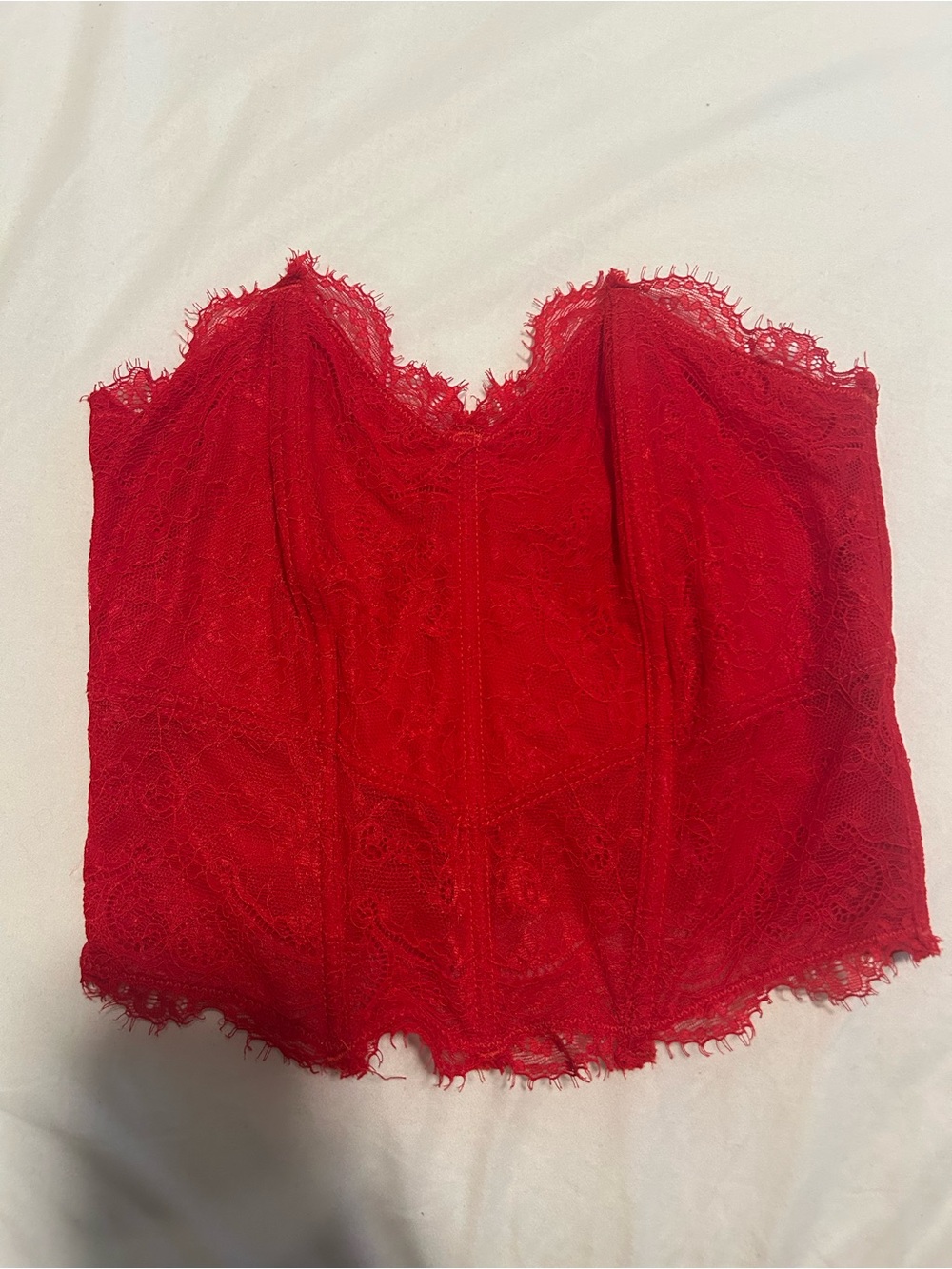 Red Lace Corset Top